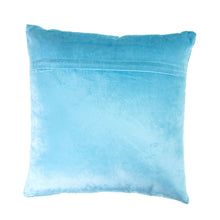 Load image into Gallery viewer, Velvet Pillow in Teal/Silver, 16&quot;