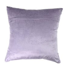 Load image into Gallery viewer, Velvet Throw Pillow in Lavender/Silver, 16&quot;