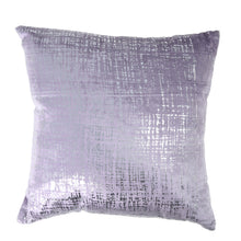 Load image into Gallery viewer, Velvet Throw Pillow in Lavender/Silver, 16&quot;