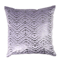 Load image into Gallery viewer, Velvet Pillow in Lavender/Silver, 16&quot;