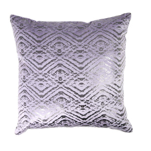 Velvet Pillow in Lavender/Silver, 16"