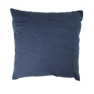 Velvet Pillow in Midnight Blue/Gunmetal, 16"