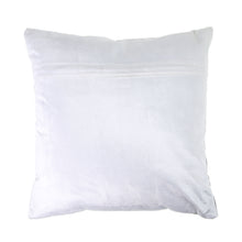 Load image into Gallery viewer, Velvet Pillow in Cream and Silver, 16&quot;