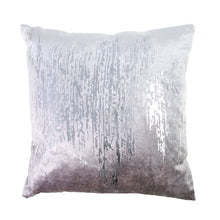 Load image into Gallery viewer, Velvet Pillow in Cream and Silver, 16&quot;