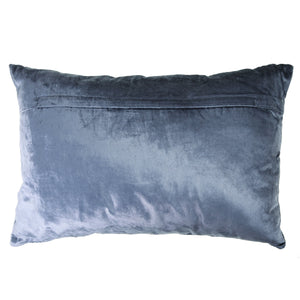 Velvet Pleated Pillow in Midnight Blue, 16x24