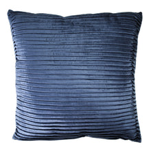 Load image into Gallery viewer, Velvet Pleated Pillow in Blue, 20x20 (Additional Colors Available)