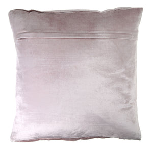 Velvet Pleated Throw Pillow in Blush, 20x20 (Additional Colors Available)