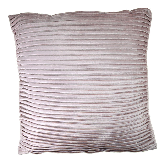 Velvet Pleated Throw Pillow in Blush, 20x20 (Additional Colors Available)