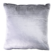 Load image into Gallery viewer, Pleated Velvet Throw Pillow in Grey 20x20